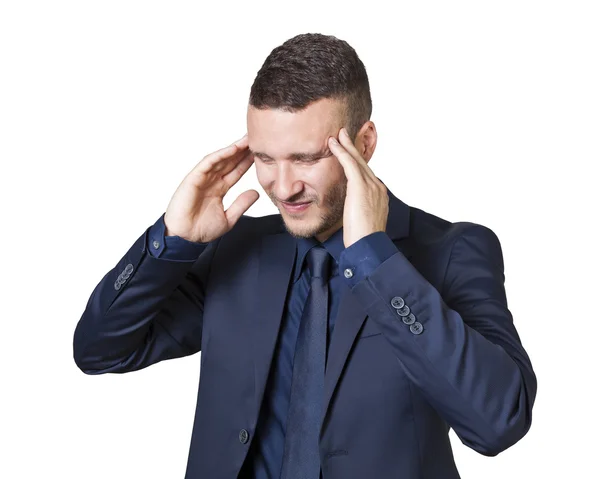 Businessman with headache — Stock Photo, Image