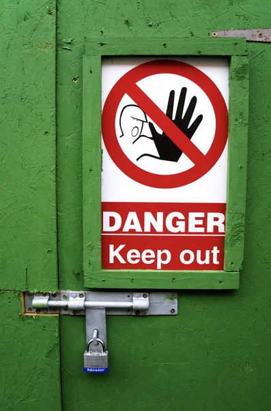 Danger keep out sign — Stock Photo, Image