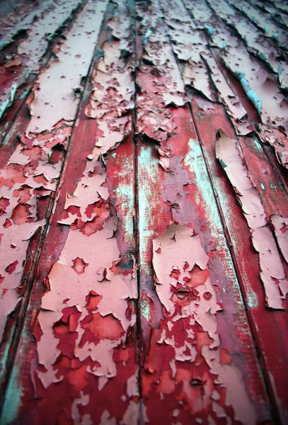 Czerwony farba peeling — Zdjęcie stockowe