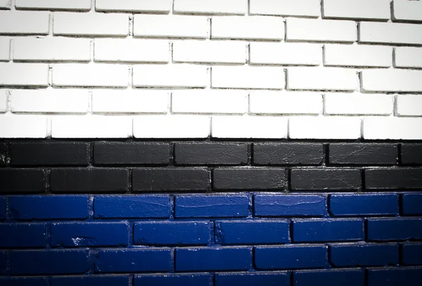 Muro di mattoni a strisce — Foto Stock