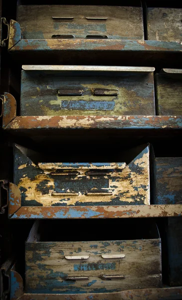 Vintage metal drawers — Stock Photo, Image