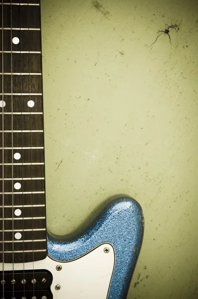 Electric blue guitar — Stock Photo, Image