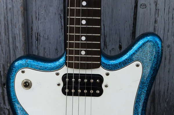 Electric blue guitar — Stock Photo, Image