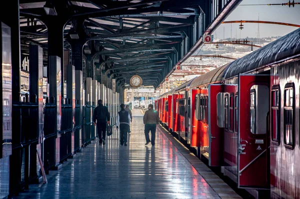 İstanbul, Türkiye, 5 Şubat 2011: Haydarpaşa büyük tren istasyonu Haydarpaşa, Sirkeci istasyonuyla birlikte İstanbul 'un iki şehirlerarası ve banliyö demiryolu terminali. 1909 'da yapılmış.