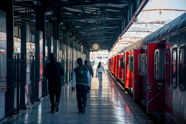 İstanbul, Türkiye, 5 Şubat 2011: Haydarpaşa büyük tren istasyonu Haydarpaşa, Sirkeci istasyonuyla birlikte İstanbul 'un iki şehirlerarası ve banliyö demiryolu terminali. 1909 'da yapılmış.