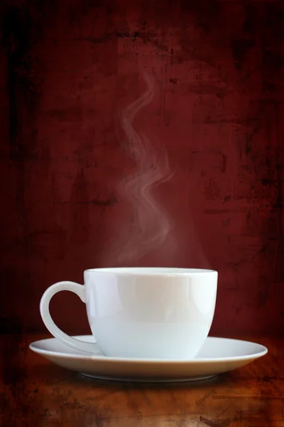 Steaming white cup — Stock Photo, Image