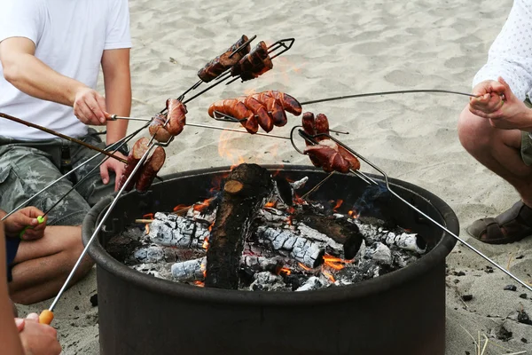 Churrasco na praia — Fotografia de Stock