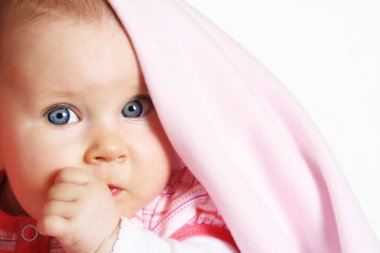 beş aylık bebek portre