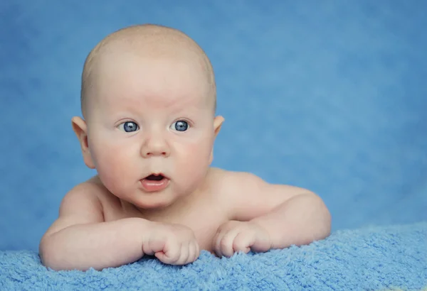 Schattig portret van drie maanden oude baby — Stockfoto