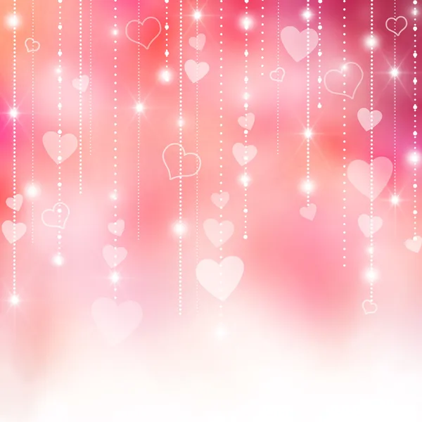 Pink Valentine 's hearts background — стоковое фото