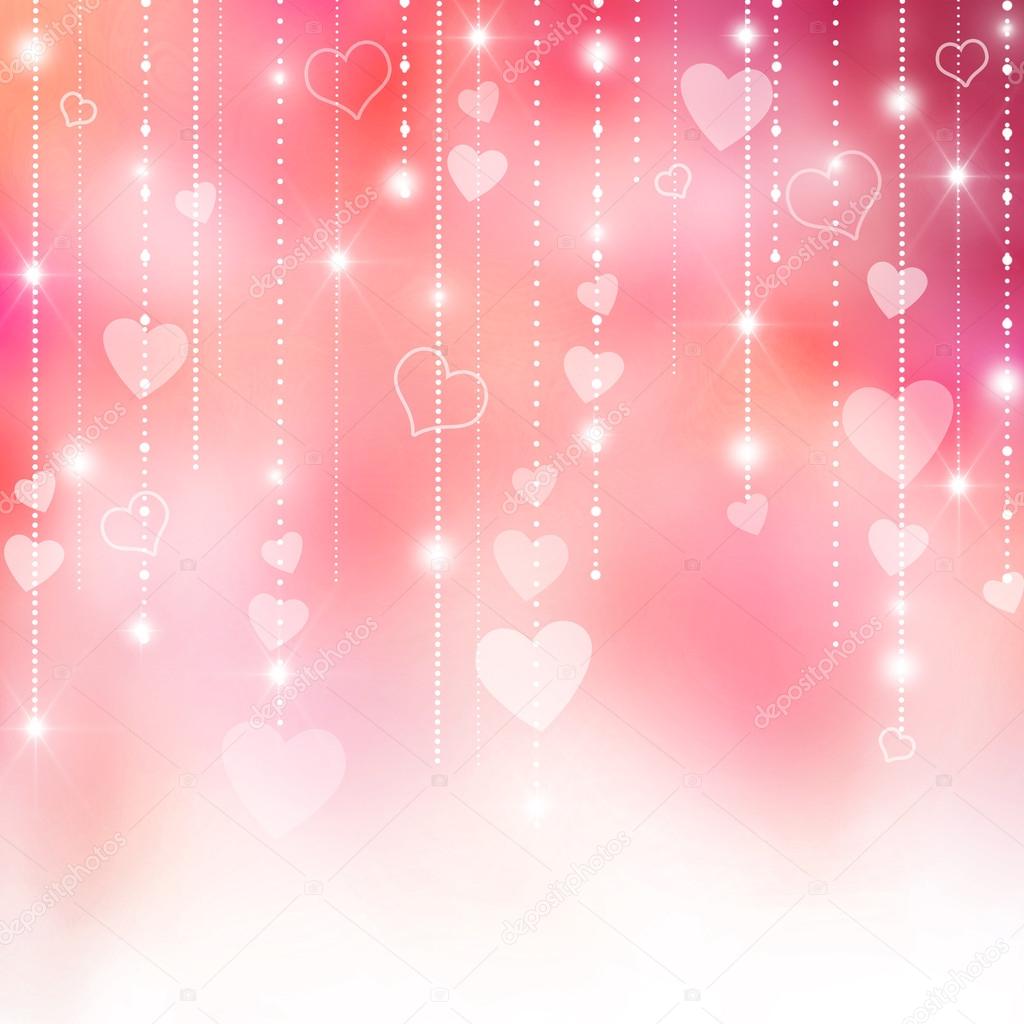 Pink Valentine\'s hearts background Stock Photo by ©beatabecla 19405075