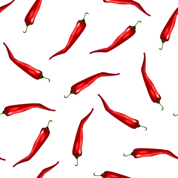 Chili peppers vzor — Stockový vektor