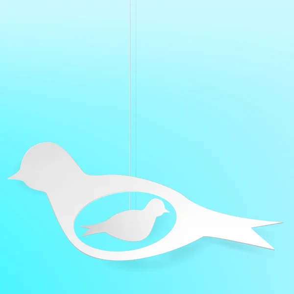 Aves de papel — Vector de stock