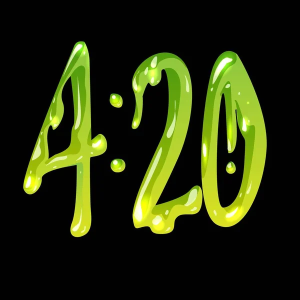 4 20 chanvre Cannabis jour Illustration vectorielle modèle Vecteurs De Stock Libres De Droits