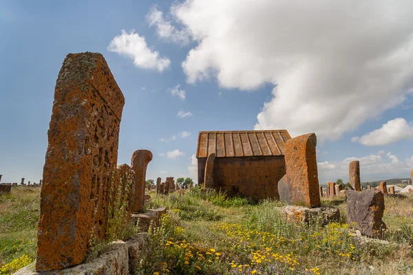 A sírokat az örmény temető noratus — Stock Fotó