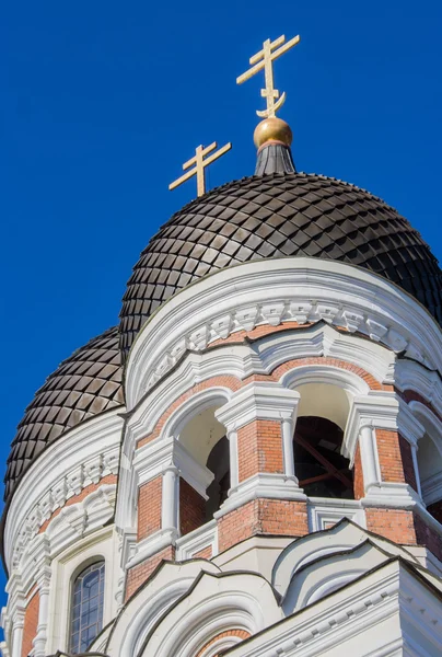 Two domes of the Aleksandr Nevsky cathedral in Tallinn — Stock Photo, Image