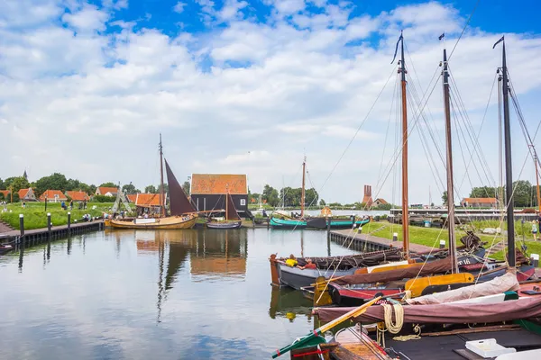 Puerto Histórico Con Antiguos Veleros Madera Enkhuizen Países Bajos — Foto de Stock
