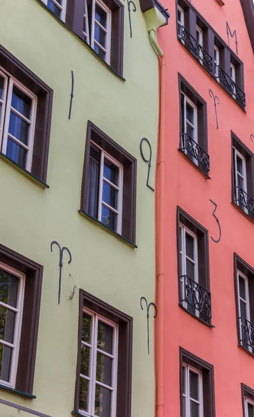 Coloridas Casas Antiguas Centro Histórico Colonia Alemania — Foto de Stock