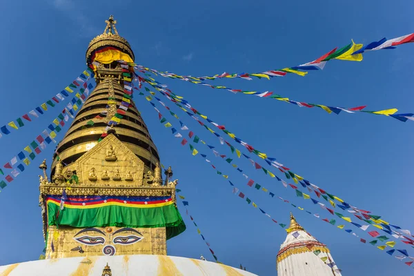 Los Ojos Los Dioses Estupa Swayambhunath Katmandú Nepal — Foto de Stock