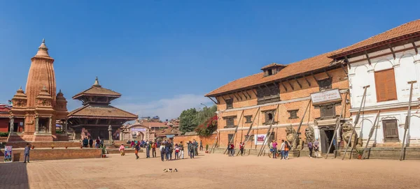 Панорама Історичних Будівель Площі Дурбар Бхактапур Непал — стокове фото