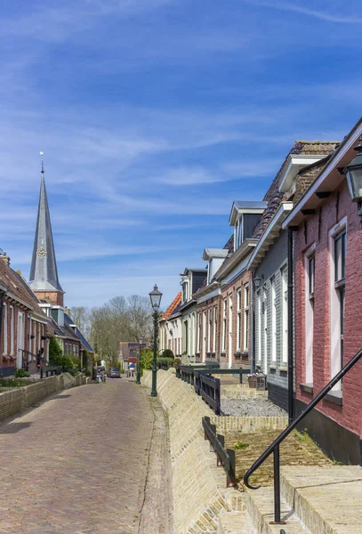 Kleurrijke Traditionele Huizen Het Kleine Dorpje Holwerd Nederland — Stockfoto