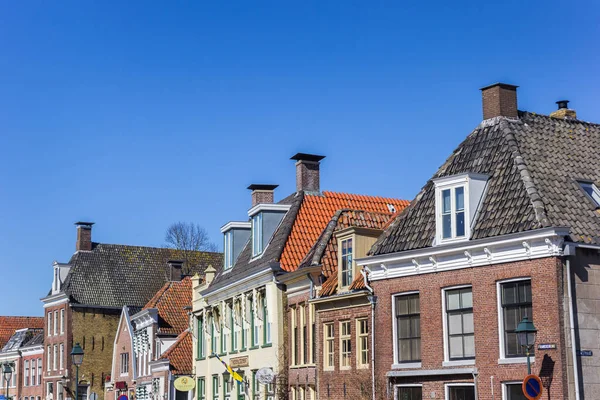 Gevels Van Historische Huizen Het Centrum Van Harlingen Nederland — Stockfoto