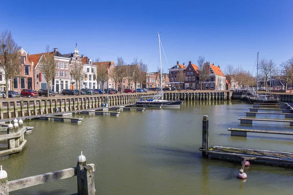 Inre Hamnen Noorderhaven Historiska Staden Harlingen Nederländerna — Stockfoto
