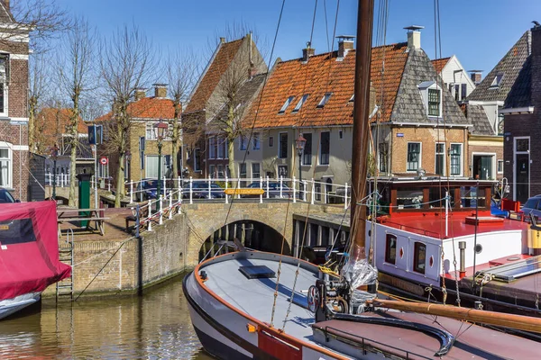 Historische Schepen Kanalen Van Harlingen Nederland — Stockfoto