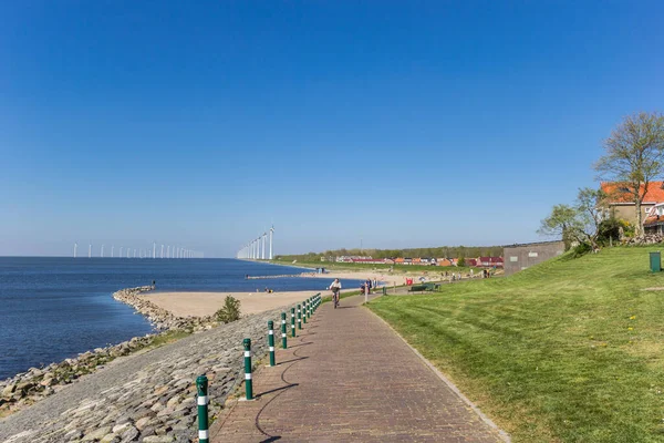 Caminho Bicicleta Costa Lago Ijsselmeer Urk Países Baixos — Fotografia de Stock