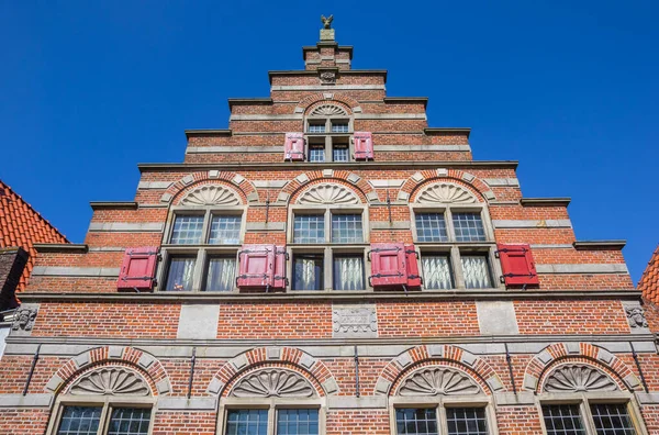Treppengiebel Eines Historischen Hauses Vollenhove Niederlande — Stockfoto