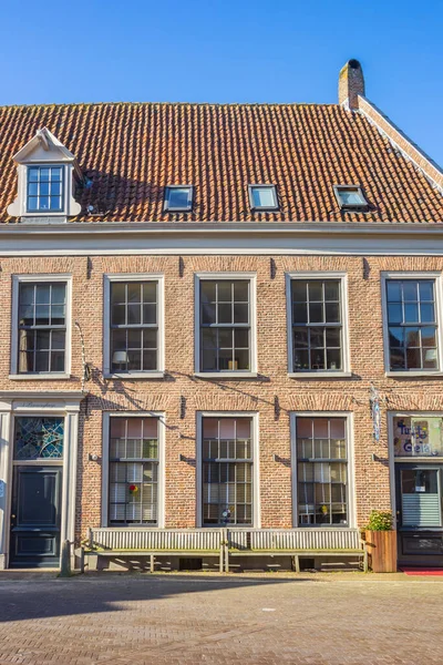 Voorgevel Van Een Historisch Gebouw Het Marktplein Van Hattem Nederland — Stockfoto