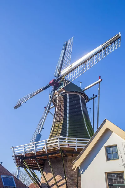 Историческая Ветряная Мельница Фортуин Ганзейском Городе Хаттем Нидерланды — стоковое фото
