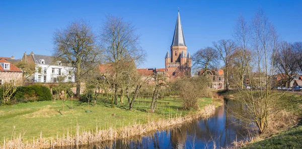 Panorama Van Historische Stadspoort Hanzestad Zutphen Nederland — Stockfoto