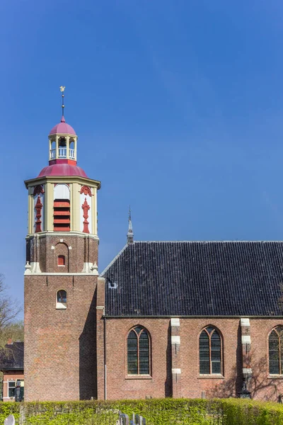 Iglesia Histórica Pequeño Pueblo Midwolda Países Bajos —  Fotos de Stock