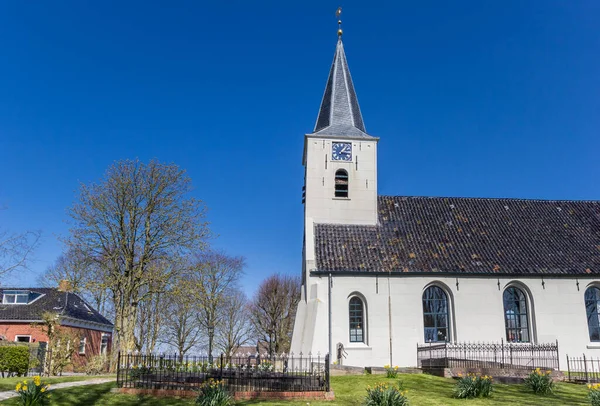 Kleine Weiße Kirche Historischen Dorf Vierhuizen Niederlande — Stockfoto