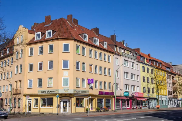 Bunte Altbauten Der Bremerhavener Innenstadt — Stockfoto
