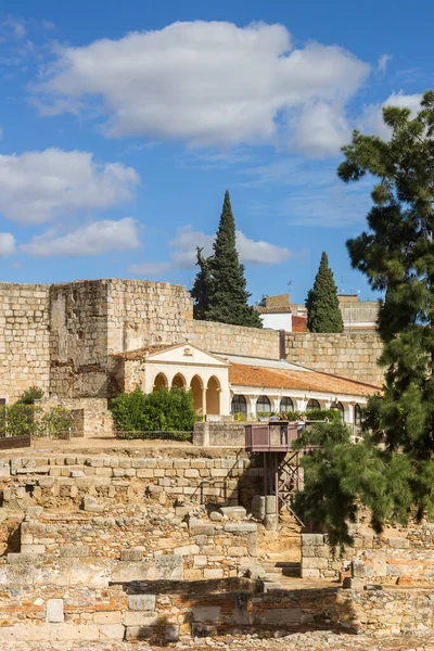 Történelmi Ház Alcazaba Erődítmény Merida Spanyolország — Stock Fotó