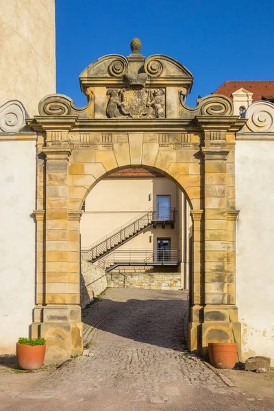 Entrance Gate Surrounding Wall Castle Bernburg Germany — Stock Photo, Image