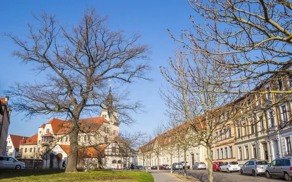 Straße Zum Historischen Bernburger Rathaus — Stockfoto