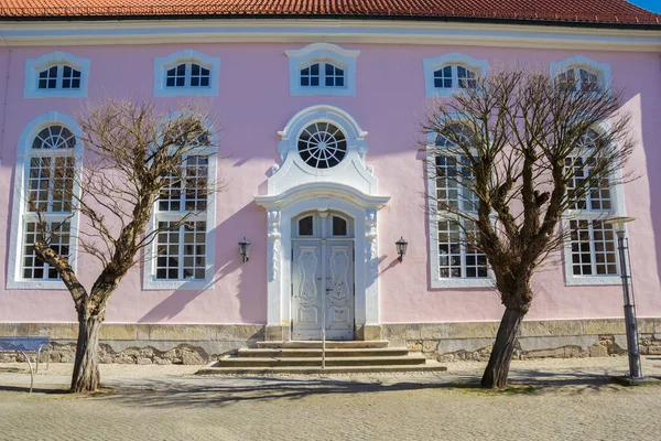 Rosafarbene Fassade Der Kirche Zentralen Gifhorner Marktplatz — Stockfoto