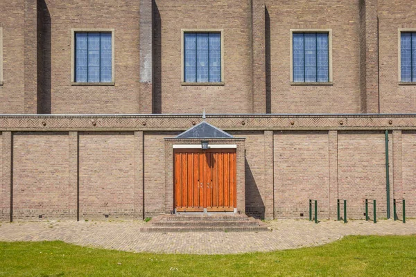 Entrance Heilige Michael Kerk Church Center Emmeloord Netherlands — 스톡 사진