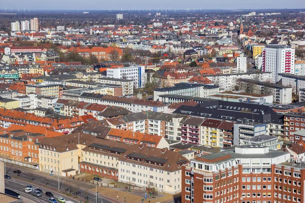 Вид Воздуха Центр Города Бремерхафен Германия — стоковое фото