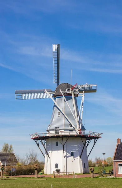 Historic Dutch Windmill Klein Wetsinge Netherlands — Foto de Stock