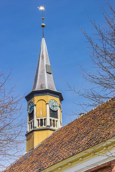 Torre Reloj Histórica Iglesia Reformada Onderdendam Países Bajos —  Fotos de Stock