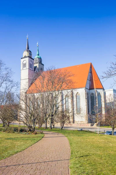 Path Leading Historic Johannis Church Magdeburg Germany — Stock Photo, Image