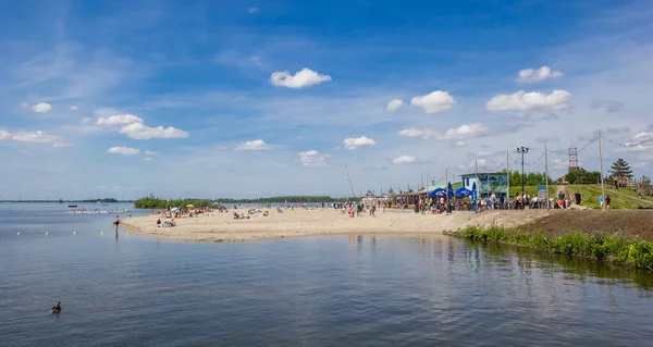 Isla Playa Lago Harderwijk Países Bajos — Foto de Stock