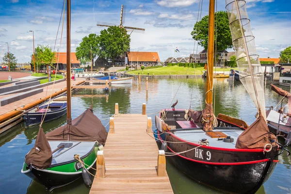 Barcos Pesca Tradicionais Holandeses Molhe Harderwijk Países Baixos — Fotografia de Stock
