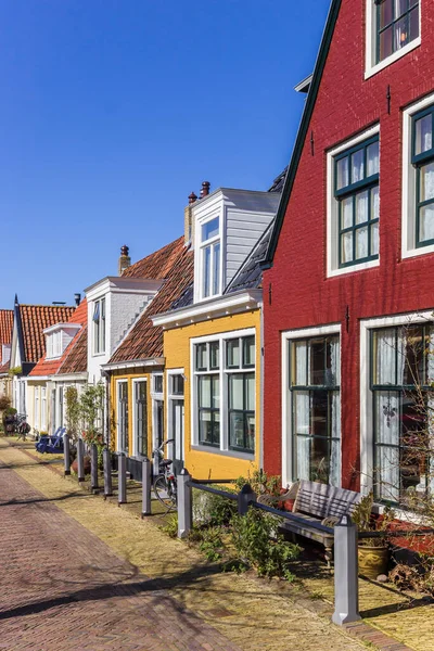 Fachadas Coloridas Casas Antiguas Harlingen Países Bajos — Foto de Stock
