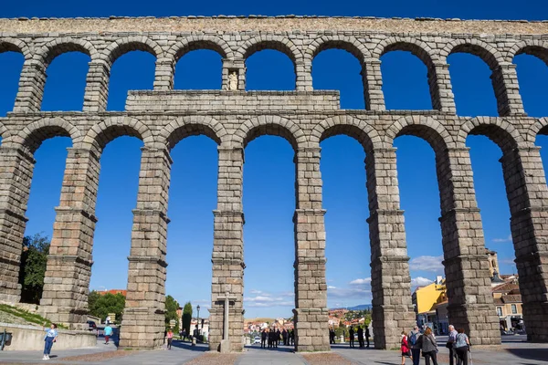 Acueducto Romano Ciudad Histórica Segovia España —  Fotos de Stock