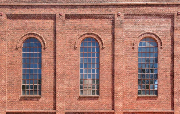 Janelas Fábrica Clássicas Edifício Zollverein Essen Alemanha — Fotografia de Stock